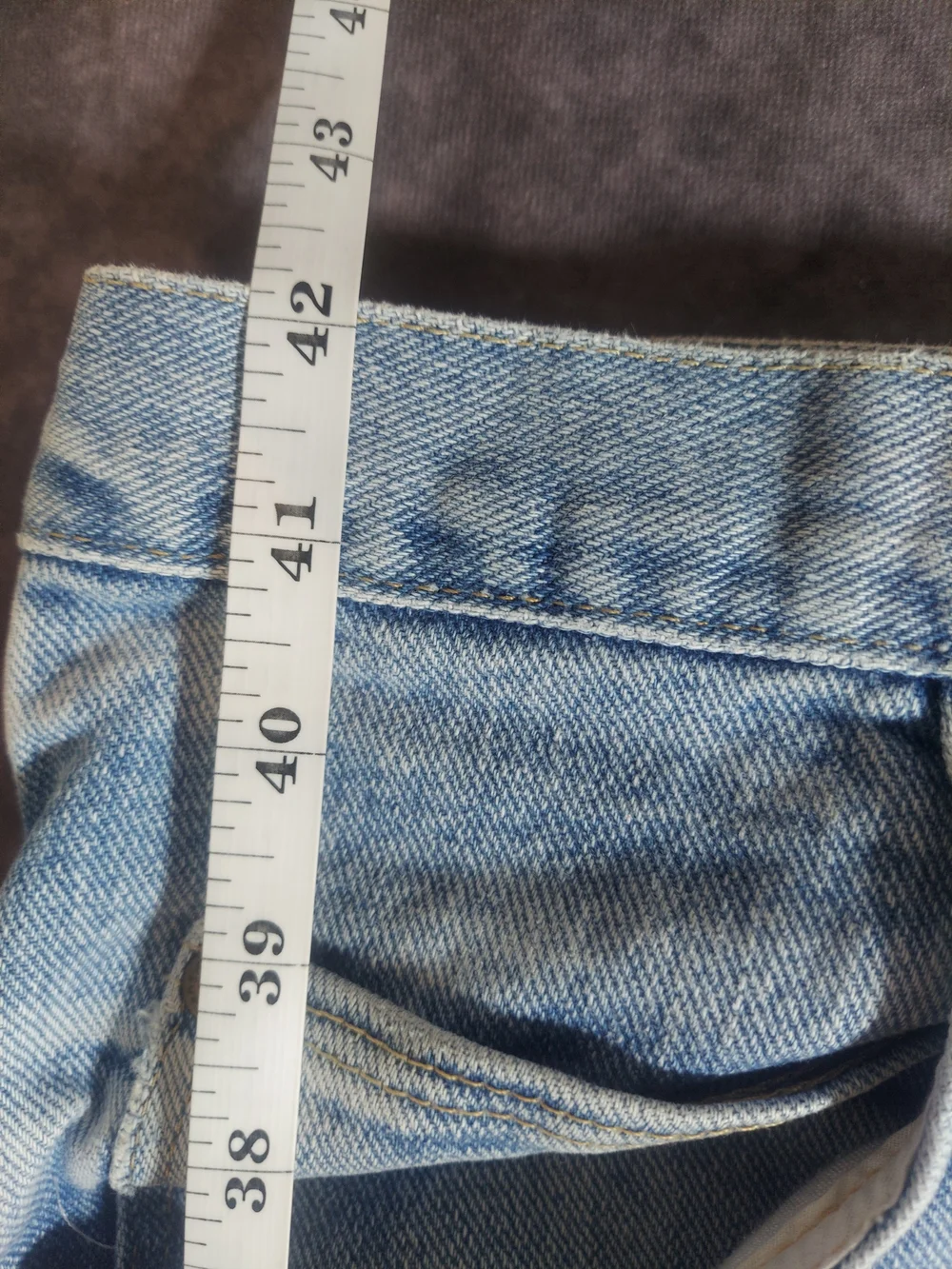 Wrangler Men's Big & Tall Jeans 48x30 Light Wash Worn-In Repaired Distressed